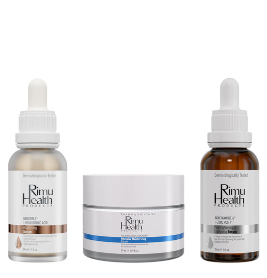 Aydınlatıcı Etkili Siyah Nokta Karşıtı Ve Cilt Tonu Eşitleyici Yoğun Nemlendiricili Cilt Bakım Seti