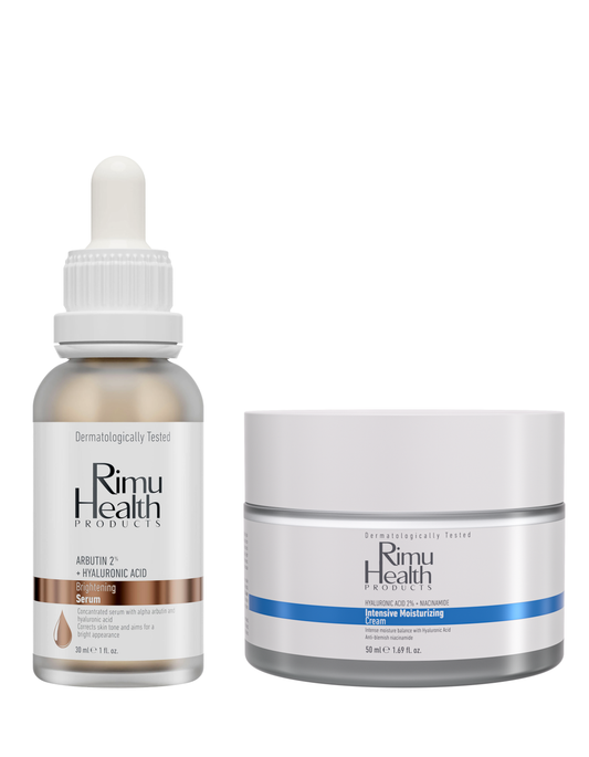 Cilt Tonu Eşitleyici Aydınlatıcı Nemlendirici Krem Ve Lekeli Ciltler Için Cilt Serumu (ARBUTİN)